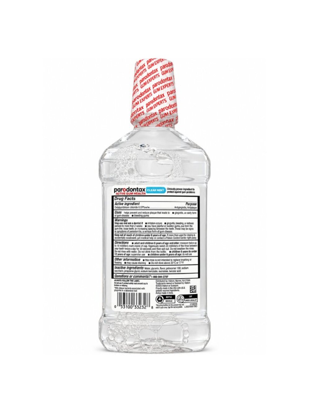 Parodontax Gum Health Mouthwash Clear Mint Alcohol Free 16.9 Fl Oz - Picture 3 of 4